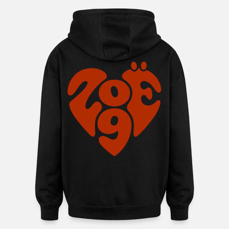 Zoe_9_v01 - Sweat à capuche oversize unisexe - noir