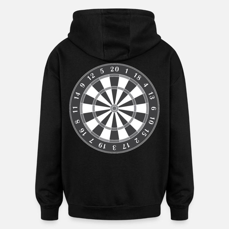 Dartscheibe - Oversized Unisex Hoodie - Schwarz