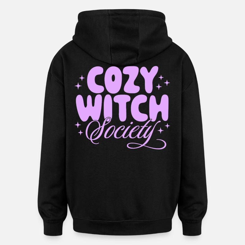 Société des Sorcières Douillettes - Sweat à capuche oversize unisexe - noir