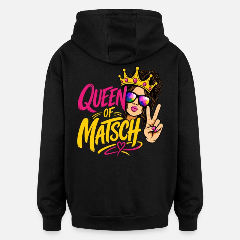 Reine de la Boue - Sweat à capuche oversize unisexe - noir