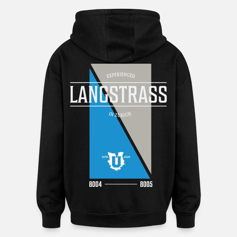 Langstrass Edition - Oversized Unisex Hoodie - Schwarz