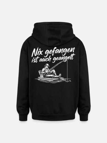 Angeln mit Humor - Oversized Unisex Hoodie - Schwarz