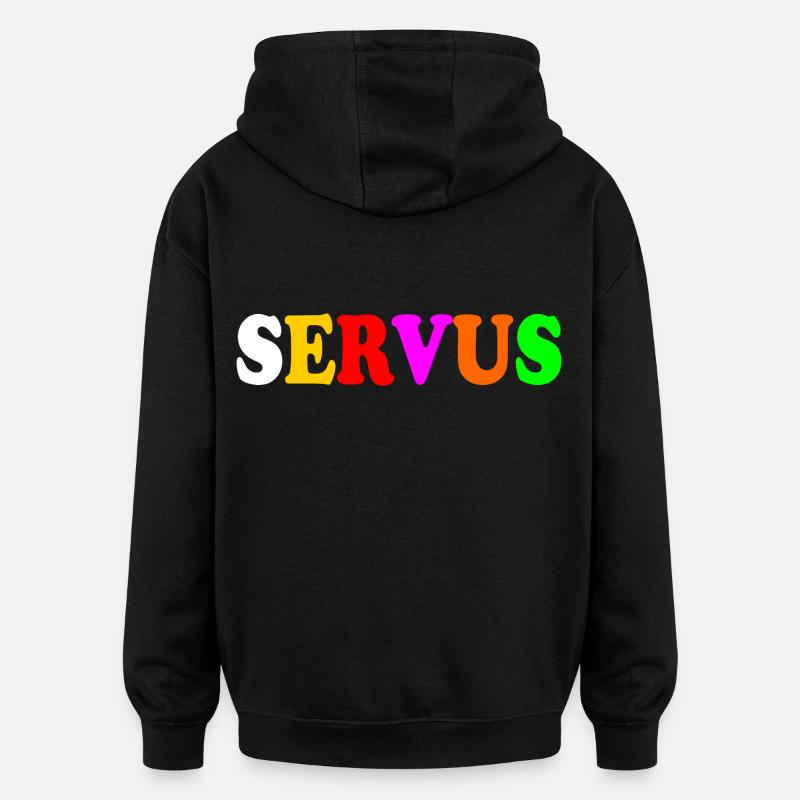 servus - Oversized Unisex Hoodie - Schwarz