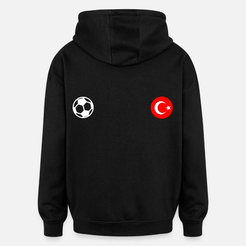 Turquie - Sweat à capuche oversize unisexe - noir