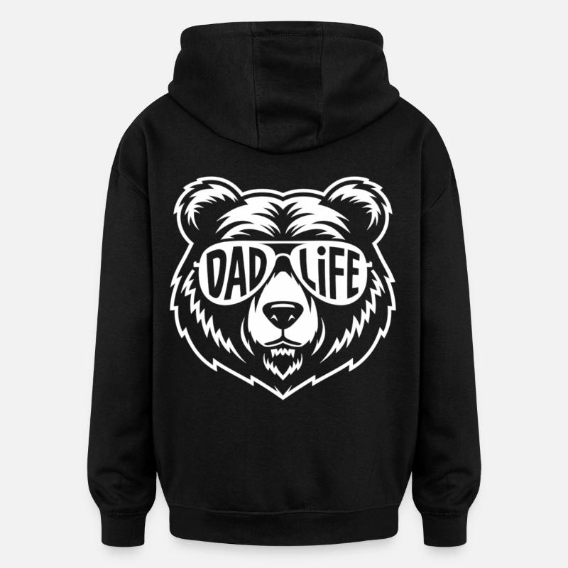 Bärenstarker Papa Look - Oversized Unisex Hoodie - Schwarz