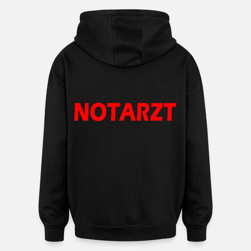 Notarzt - Sweat à capuche oversize unisexe - noir