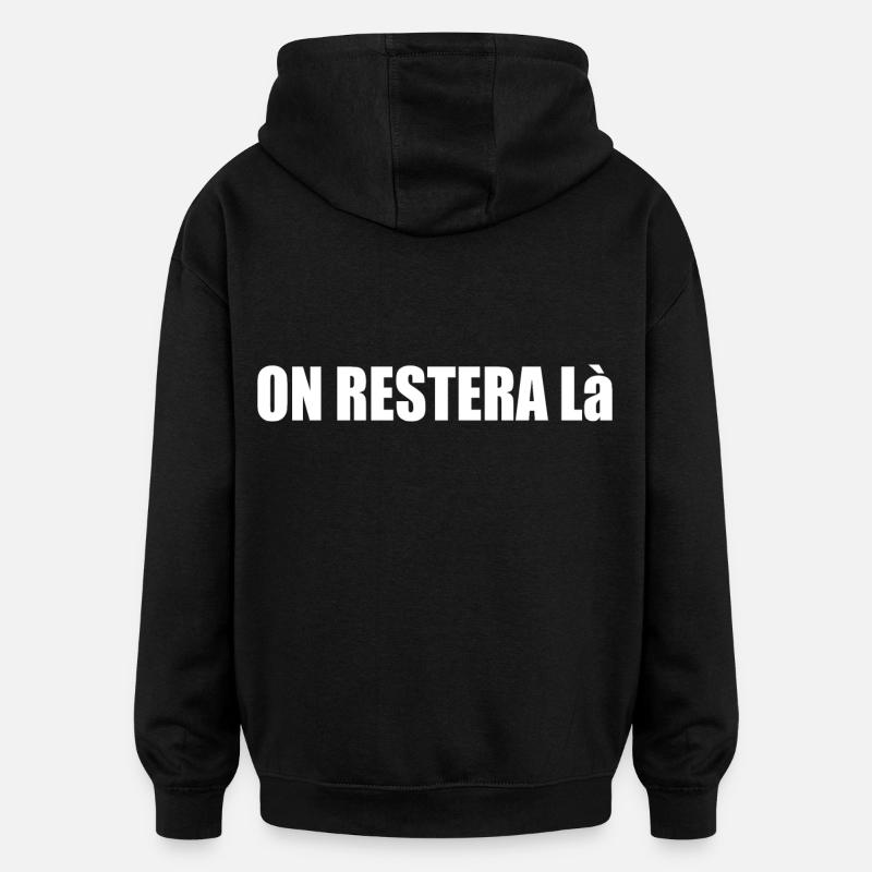 Belassen Sie es dabei - Oversized Unisex Hoodie - Schwarz