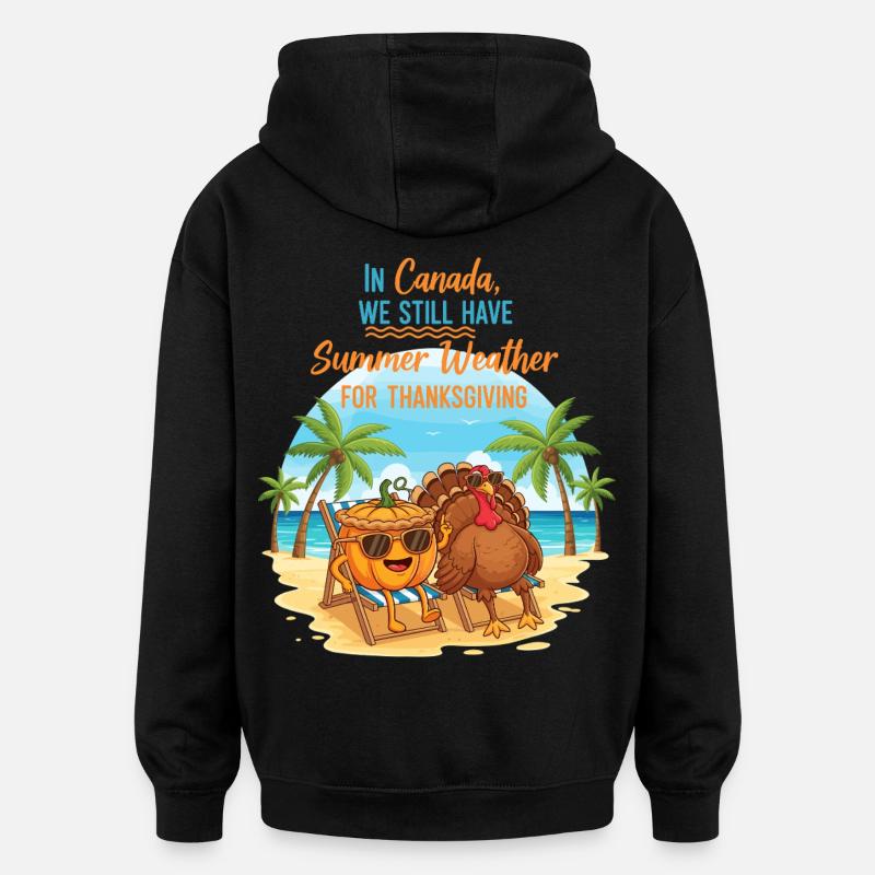 L’été au Canada - Sweat à capuche oversize unisexe - noir