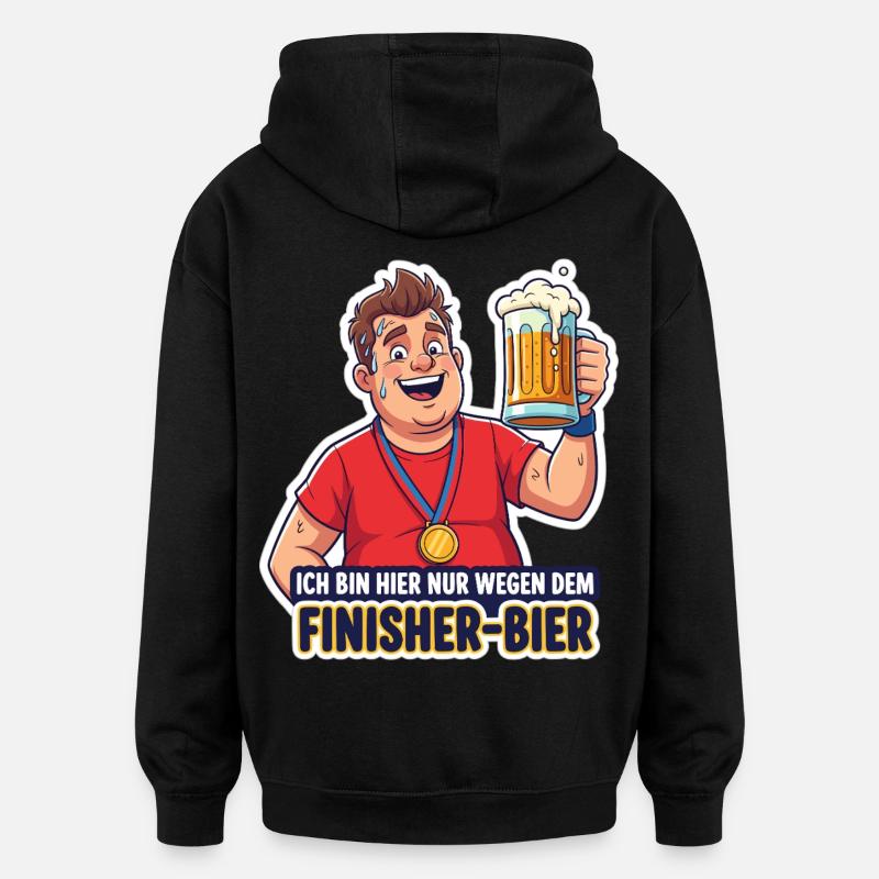 Bière Finisher - Sweat à capuche oversize unisexe - noir