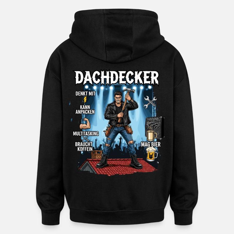 Le couvreur - Sweat à capuche oversize unisexe - noir