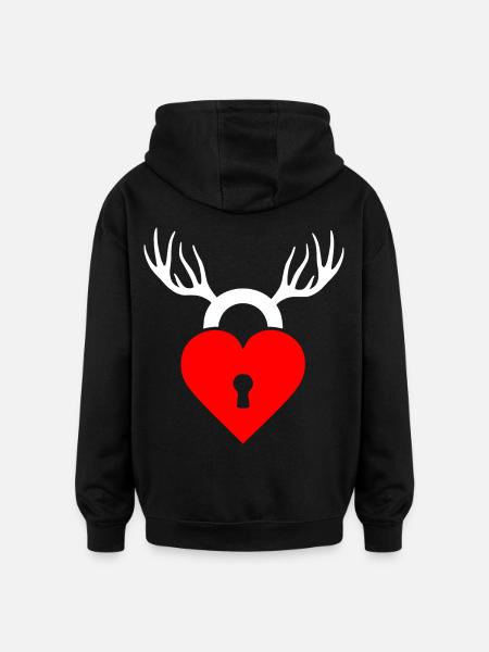 Cuckold - Sweat à capuche oversize unisexe - noir