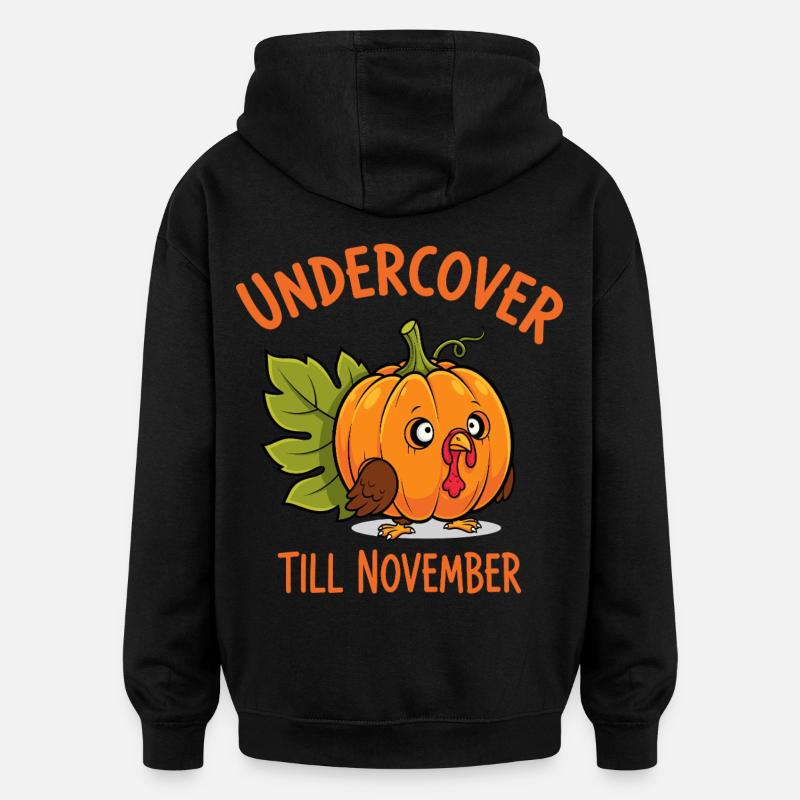Undercover Turkey - Oversized Unisex Hoodie - black