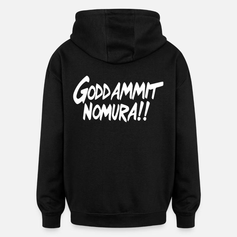 Goddammit Nomura – Conception simple - Sweat à capuche oversize unisexe - noir