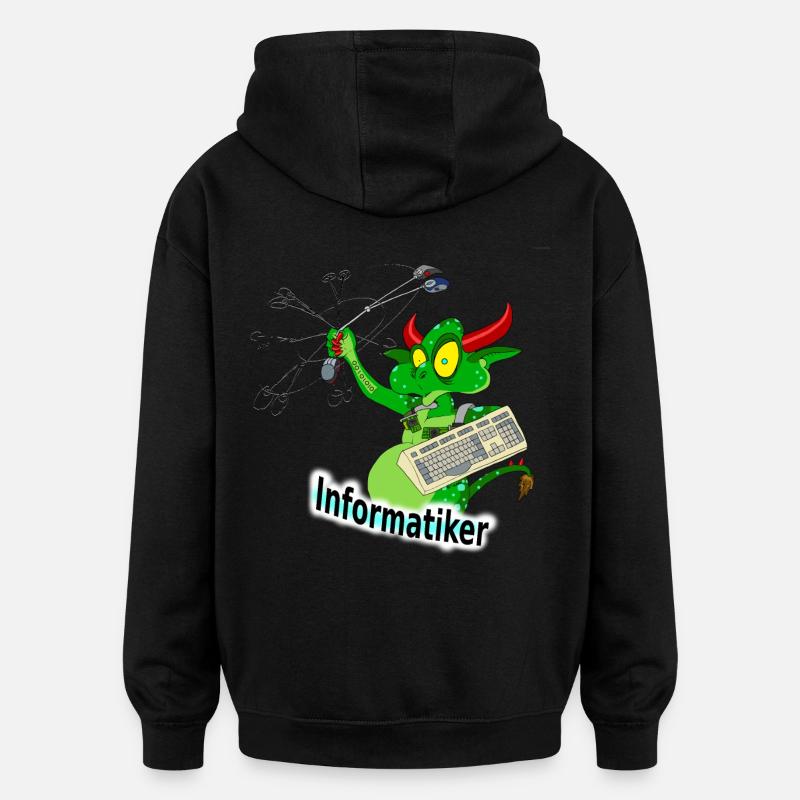 Informaticien - Sweat à capuche oversize unisexe - noir