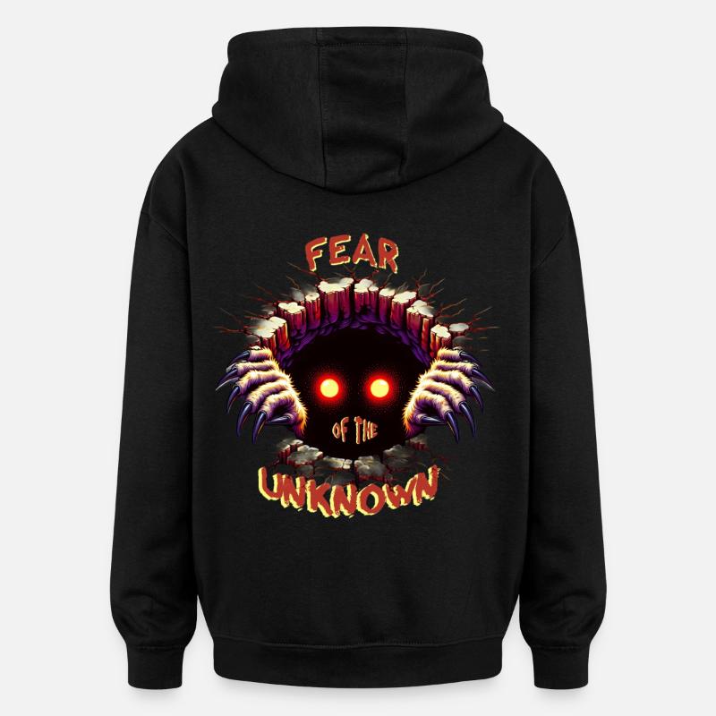 La peur de l’inconnu - Sweat à capuche oversize unisexe - noir