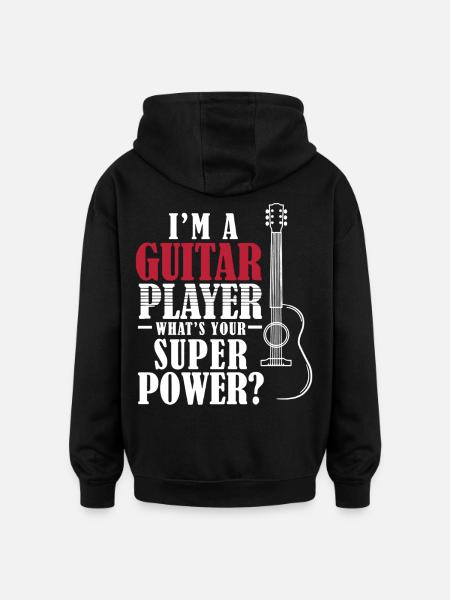 I am A Guitar Player - Oversized Unisex Hoodie - black