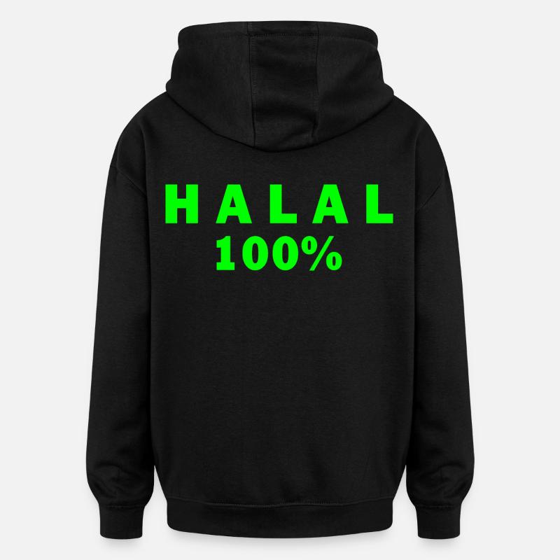 Halal - Sweat à capuche oversize unisexe - noir