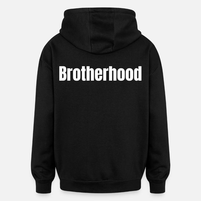 Confrérie - Sweat à capuche oversize unisexe - noir