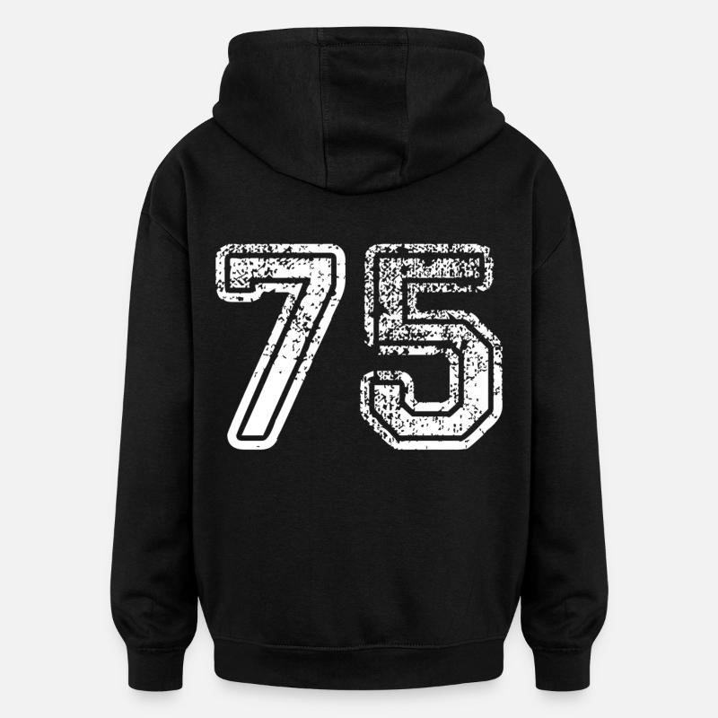 75 - Sweat à capuche oversize unisexe - noir