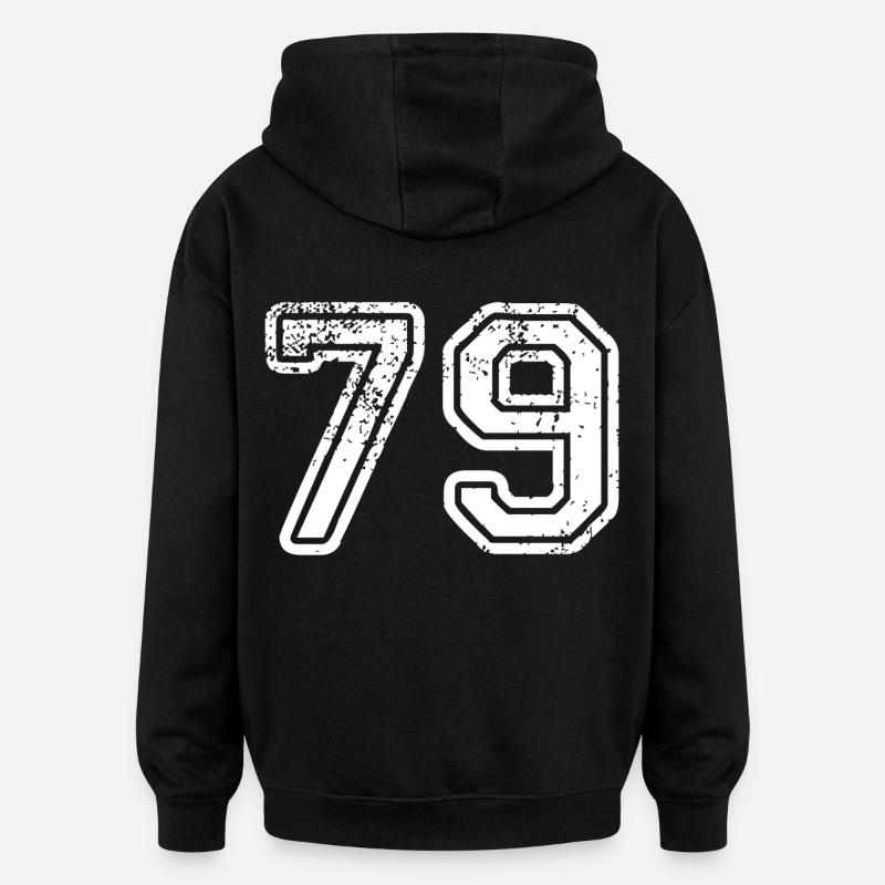 79 - Sweat à capuche oversize unisexe - noir