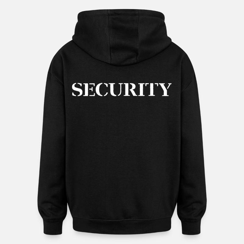 Security - Sweat à capuche oversize unisexe - noir