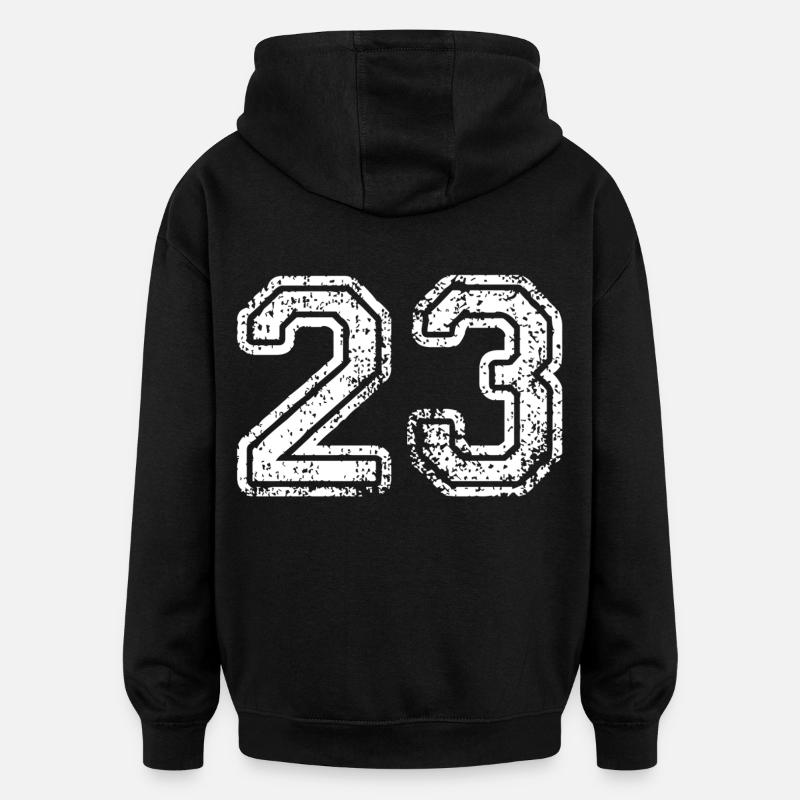 23 - Oversized Unisex Hoodie - black