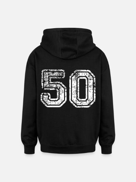 50 - Oversized Unisex Hoodie - black