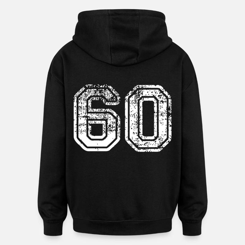 60 - Sweat à capuche oversize unisexe - noir