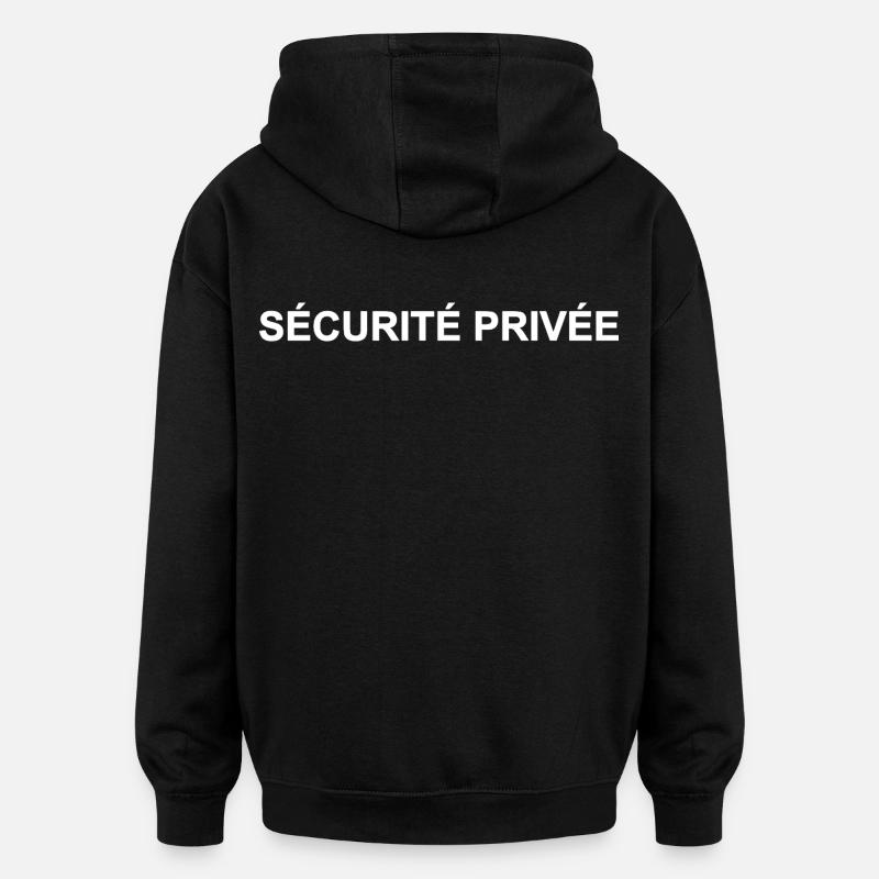 Sécurité Privée et Gardiennage Personnalisé - Sweat à capuche oversize unisexe - noir