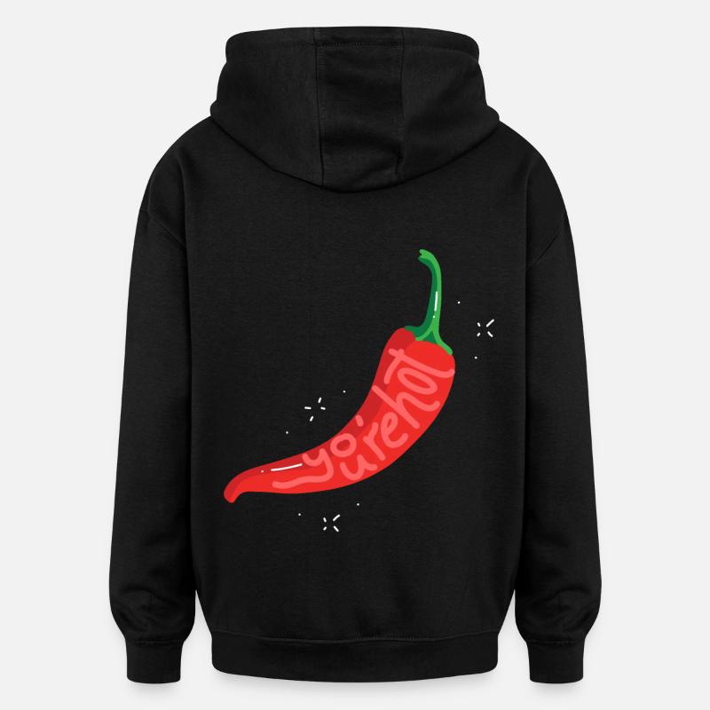 Tu as chaud - Sweat à capuche oversize unisexe - noir