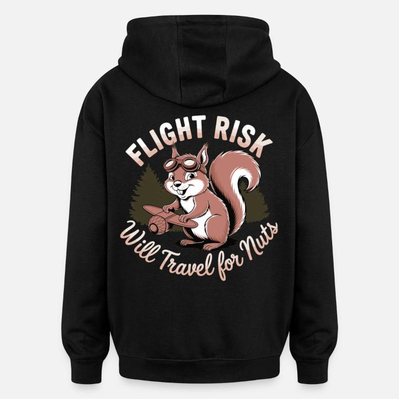 Squirrels on a mission - Oversized Unisex Hoodie - black