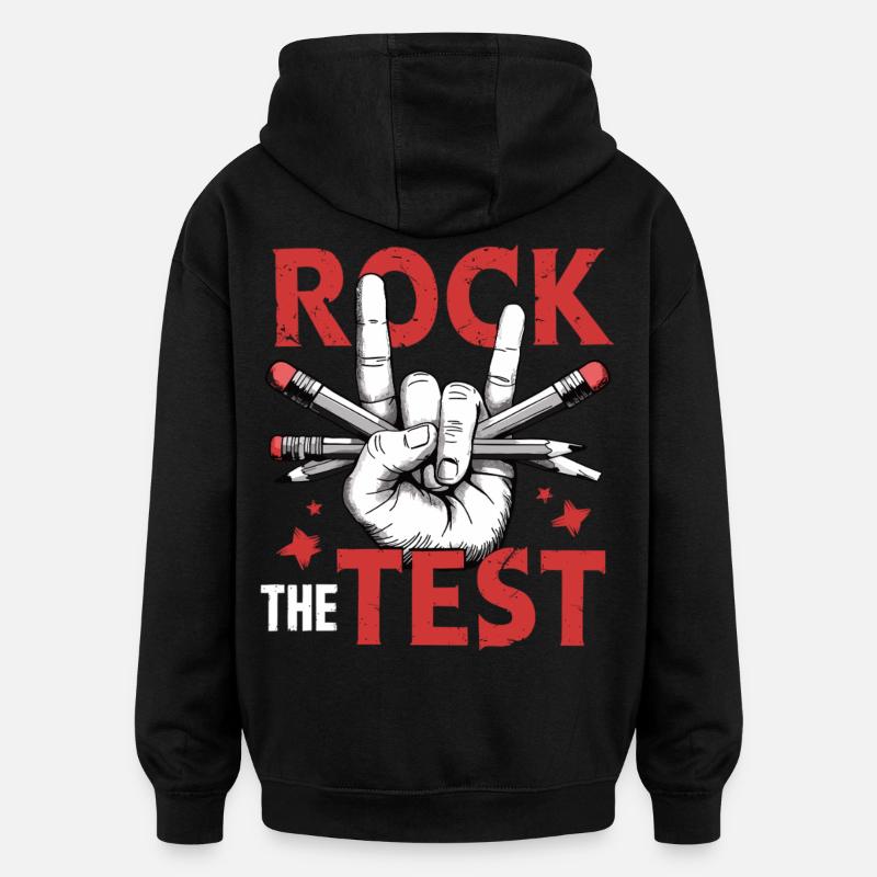 Rock the Test - Prüfungshelden - Oversized Unisex Hoodie - Schwarz