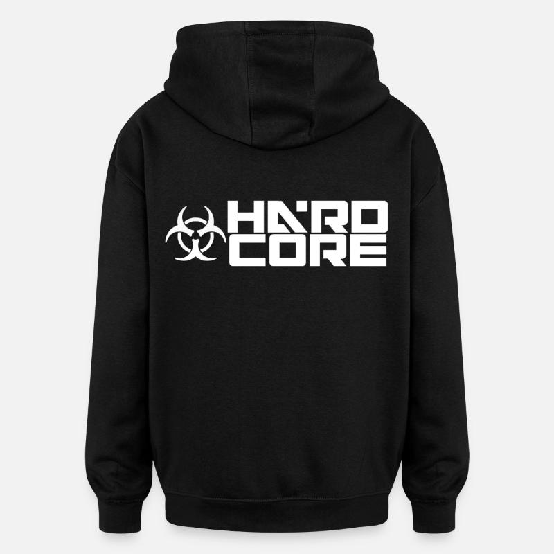 hard-core5 - Oversized Unisex Hoodie - black