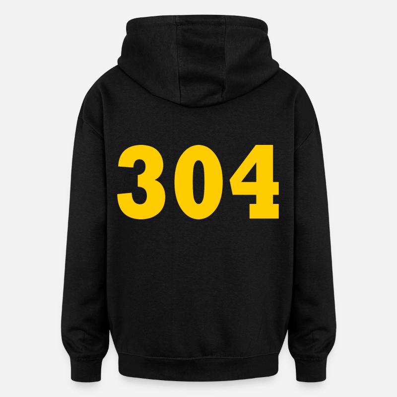 304 - Sweat à capuche oversize unisexe - noir
