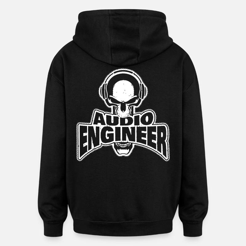 Audio Engineer - Oversized Unisex Hoodie - black