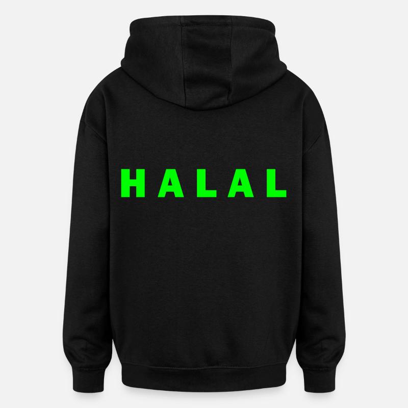 Halal - Sweat à capuche oversize unisexe - noir