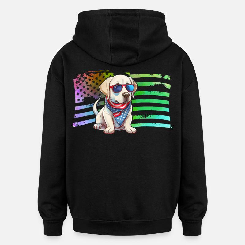 Labrador - Sweat à capuche oversize unisexe - noir