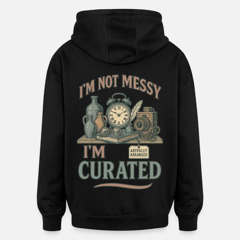 Collectionneur d’antiquités Messy Curated - Sweat à capuche oversize unisexe - noir