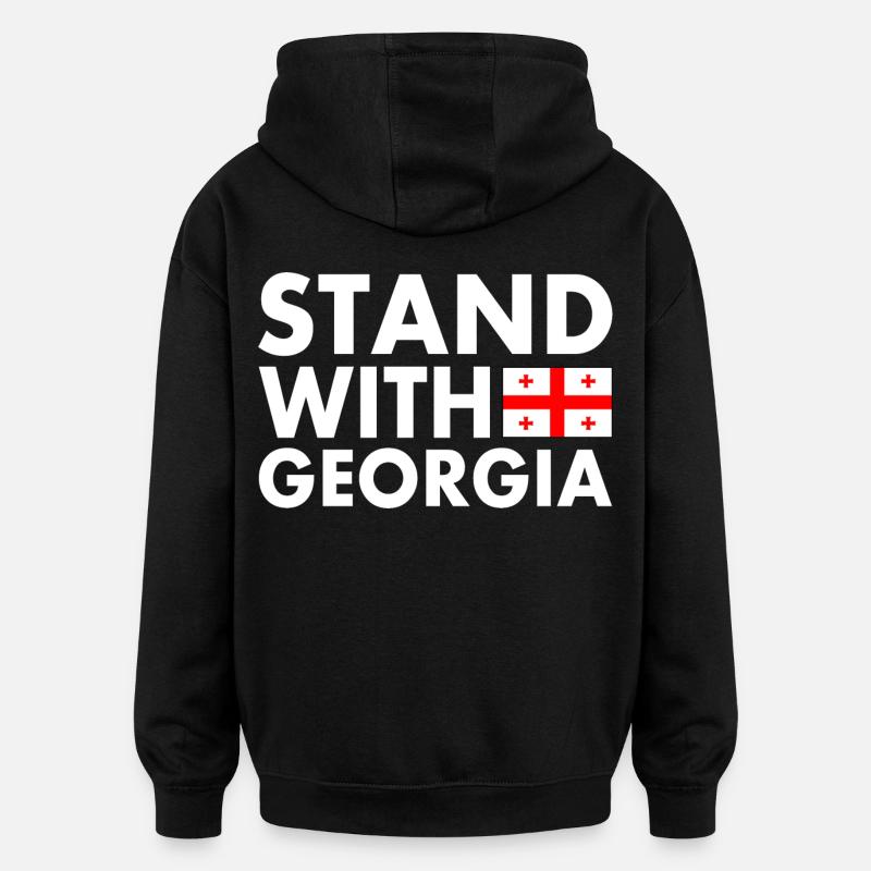 Georgia - Sweat à capuche oversize unisexe - noir