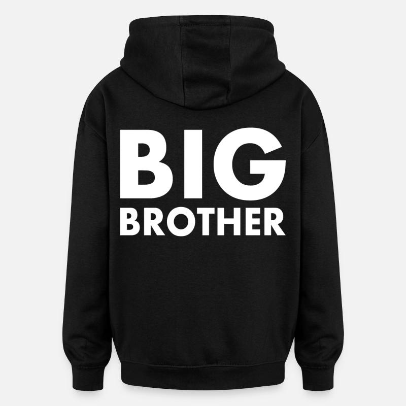 Big brother - Sweat à capuche oversize unisexe - noir
