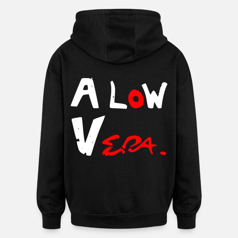 A low vera - Sweat à capuche oversize unisexe - noir
