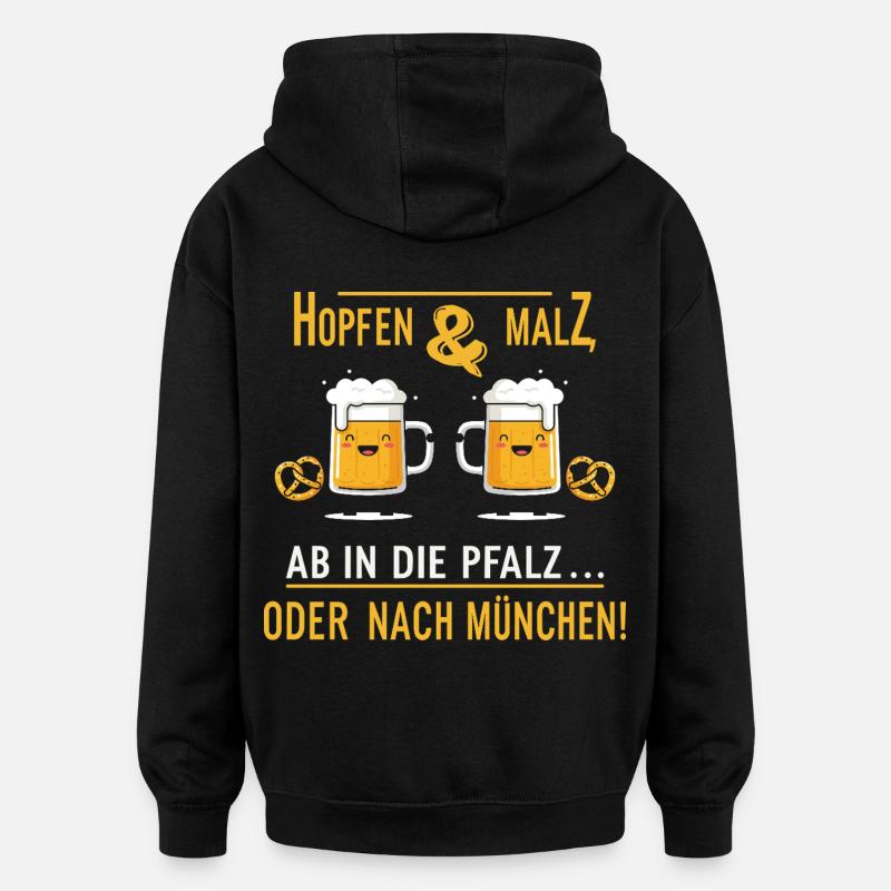 Festival de la bière - Sweat à capuche oversize unisexe - noir