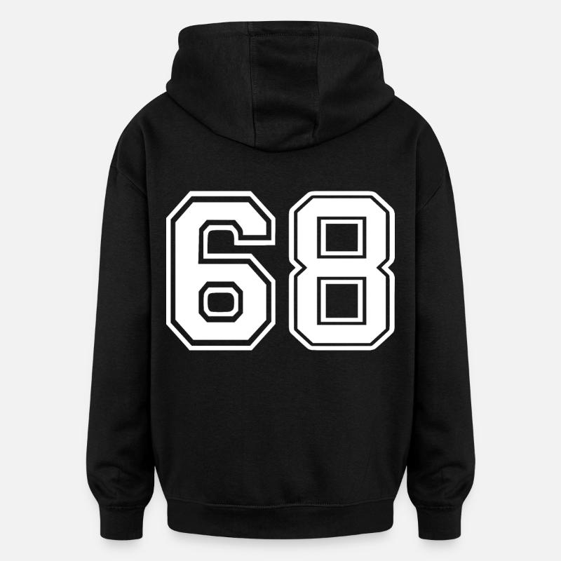 68 - Sweat à capuche oversize unisexe - noir