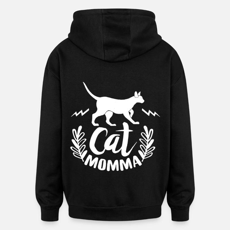 Cat Momma - Oversized Unisex Hoodie - black