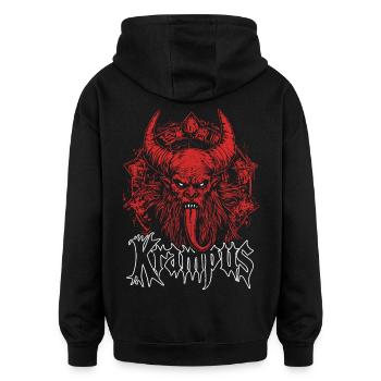 KRAMPUS NIKOLAUS NIKOLO KRAMPUSTAG PERCHTEN - Oversized Unisex Hoodie - Schwarz - Hinten - Noah (186cm)