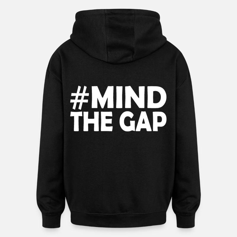 blockedTitle - Sweat à capuche oversize unisexe - noir