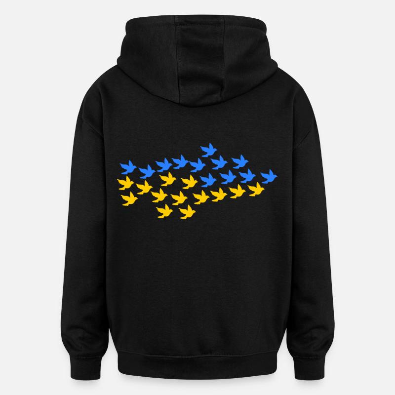 Ukraine - Sweat à capuche oversize unisexe - noir