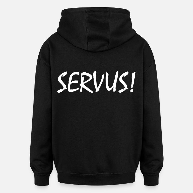 Servus - Oversized Unisex Hoodie - black