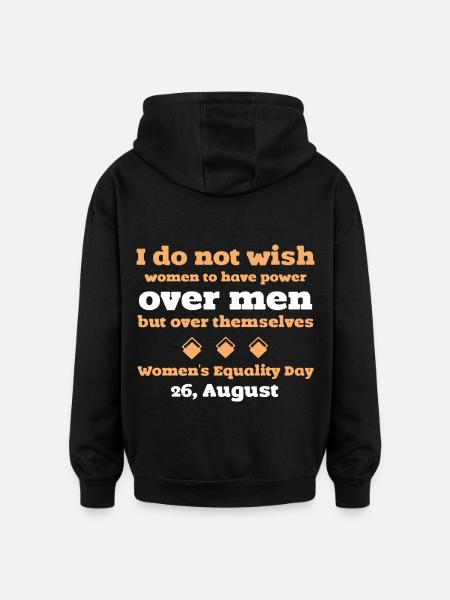 Women's Equality Day - Oversized Unisex Hoodie - black
