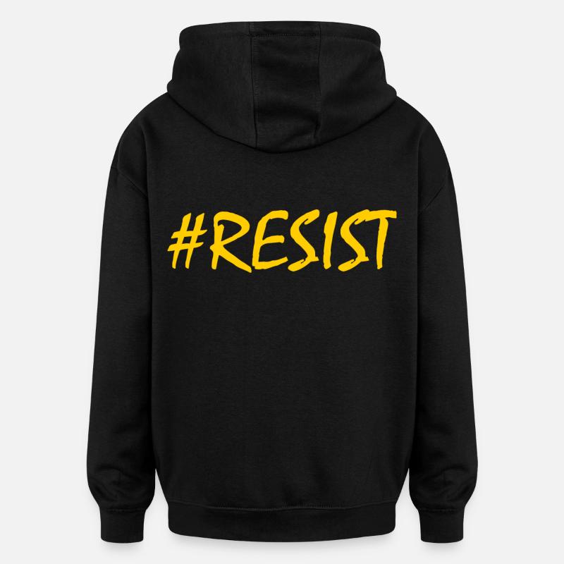 Resist - Sweat à capuche oversize unisexe - noir